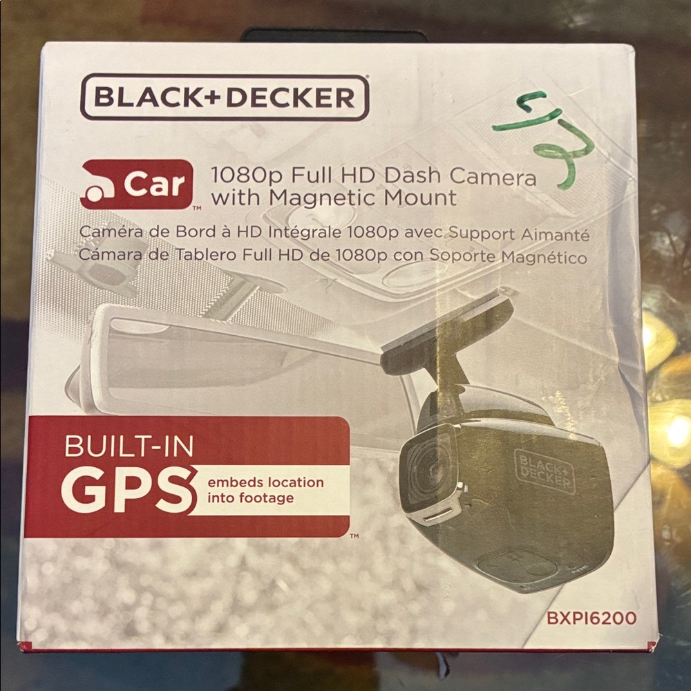 Black & Decker Dash Camera with GPS - Black